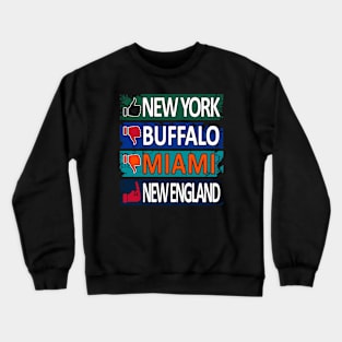 New York Pro Football - Funny East Rivals Crewneck Sweatshirt